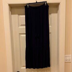Talbots Large Navy Maxi Skirt